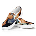 Watercolor Aquarius Zodiac Sign Print White Slip On Sneakers