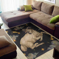 Watercolor Aries Zodiac Sign Print Floor Mat