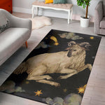 Watercolor Aries Zodiac Sign Print Area Rug