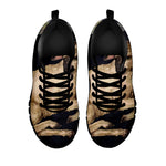 Watercolor Aries Zodiac Sign Print Black Sneakers