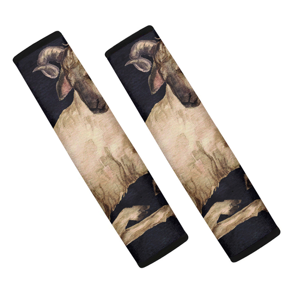 Watercolor Aries Zodiac Sign Print Car Seat Belt Covers