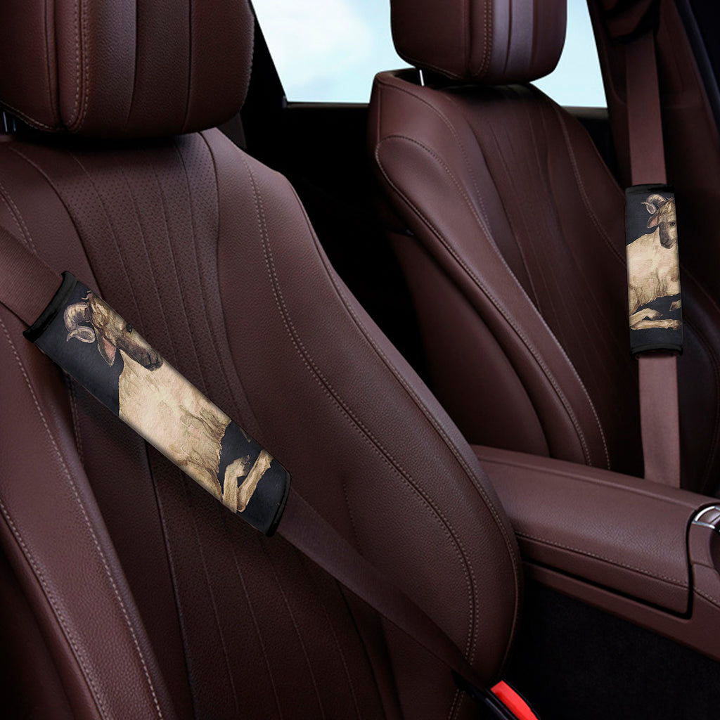 Watercolor Aries Zodiac Sign Print Car Seat Belt Covers