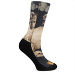Watercolor Aries Zodiac Sign Print Crew Socks