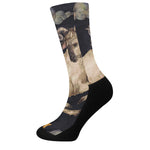 Watercolor Aries Zodiac Sign Print Crew Socks