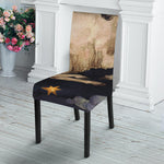 Watercolor Aries Zodiac Sign Print Dining Chair Slipcover