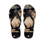 Watercolor Aries Zodiac Sign Print Flip Flops