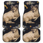 Watercolor Aries Zodiac Sign Print Front and Back Car Floor Mats