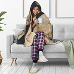 Watercolor Aries Zodiac Sign Print Hooded Blanket