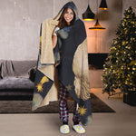 Watercolor Aries Zodiac Sign Print Hooded Blanket