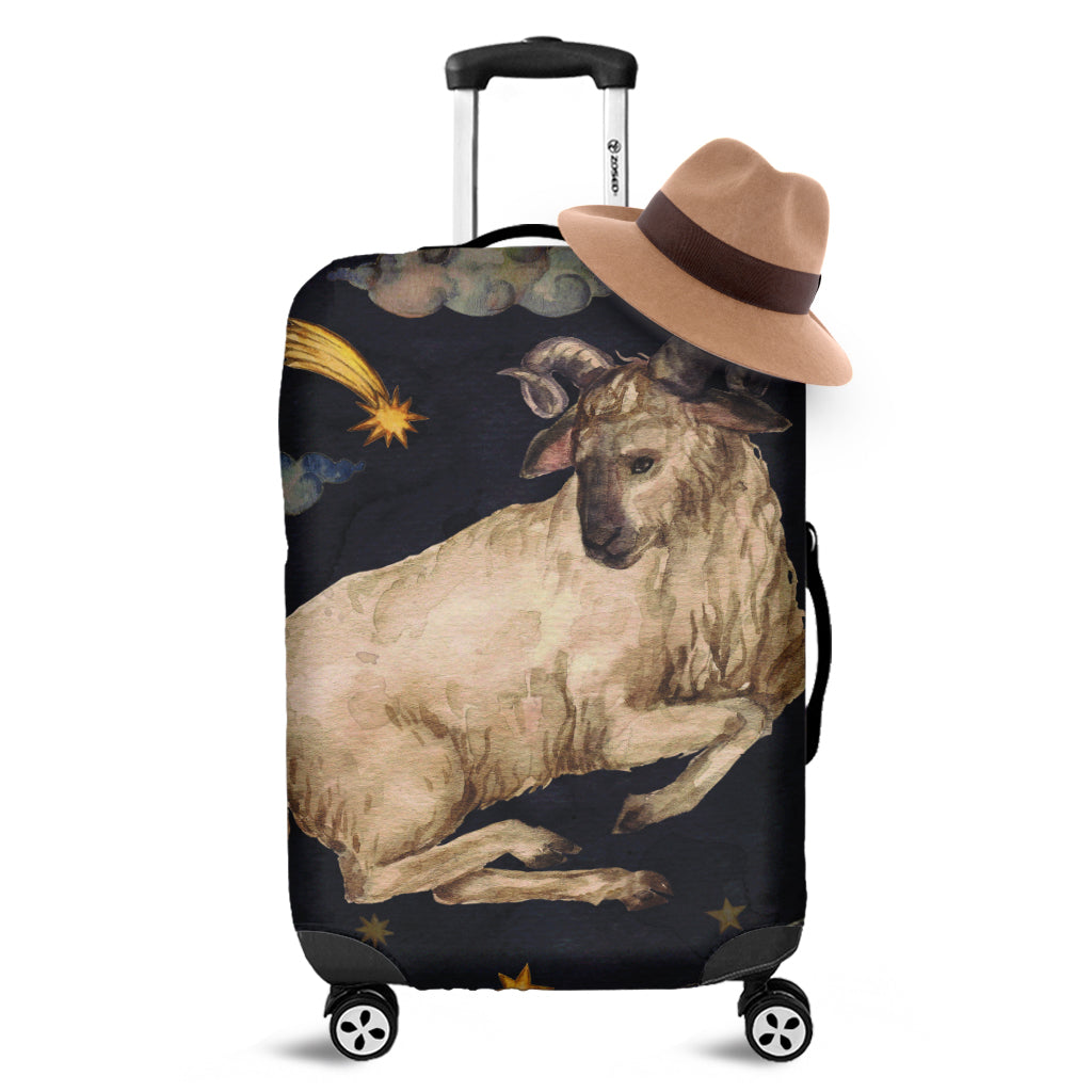 Watercolor Aries Zodiac Sign Print Luggage Cover