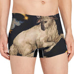 Watercolor Aries Zodiac Sign Print Men's Boxer Briefs