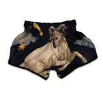 Watercolor Aries Zodiac Sign Print Muay Thai Boxing Shorts