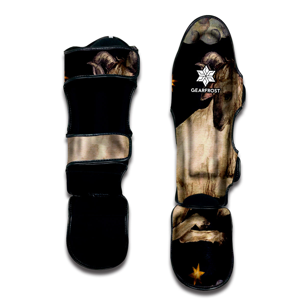 Watercolor Aries Zodiac Sign Print Muay Thai Shin Guard