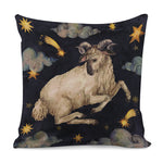 Watercolor Aries Zodiac Sign Print Pillow Cover