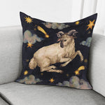 Watercolor Aries Zodiac Sign Print Pillow Cover