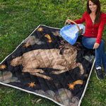 Watercolor Aries Zodiac Sign Print Quilt