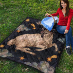 Watercolor Aries Zodiac Sign Print Quilt