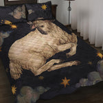 Watercolor Aries Zodiac Sign Print Quilt Bed Set