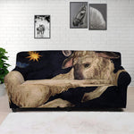Watercolor Aries Zodiac Sign Print Sofa Cover