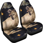 Watercolor Aries Zodiac Sign Print Universal Fit Car Seat Covers