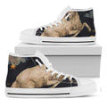 Watercolor Aries Zodiac Sign Print White High Top Sneakers