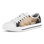 Watercolor Aries Zodiac Sign Print White Low Top Shoes