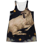 Watercolor Aries Zodiac Sign Print Women's Racerback Tank Top