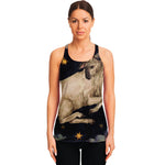 Watercolor Aries Zodiac Sign Print Women's Racerback Tank Top