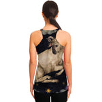 Watercolor Aries Zodiac Sign Print Women's Racerback Tank Top