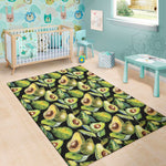 Watercolor Avocado Print Area Rug