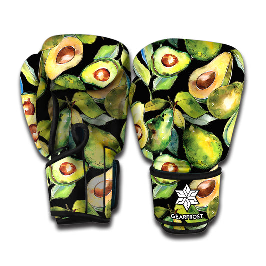 Watercolor Avocado Print Boxing Gloves