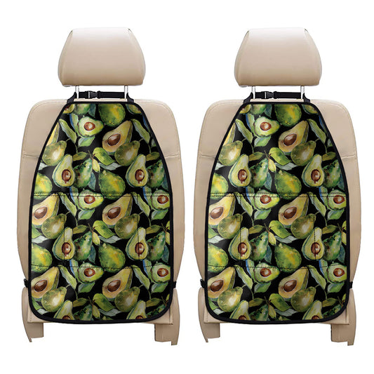 Watercolor Avocado Print Car Seat Organizers