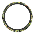 Watercolor Avocado Print Car Steering Wheel Cover