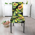 Watercolor Avocado Print Dining Chair Slipcover