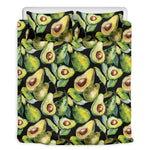 Watercolor Avocado Print Duvet Cover Bedding Set