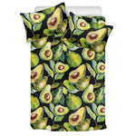 Watercolor Avocado Print Duvet Cover Bedding Set