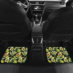 Watercolor Avocado Print Front and Back Car Floor Mats