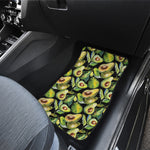 Watercolor Avocado Print Front and Back Car Floor Mats