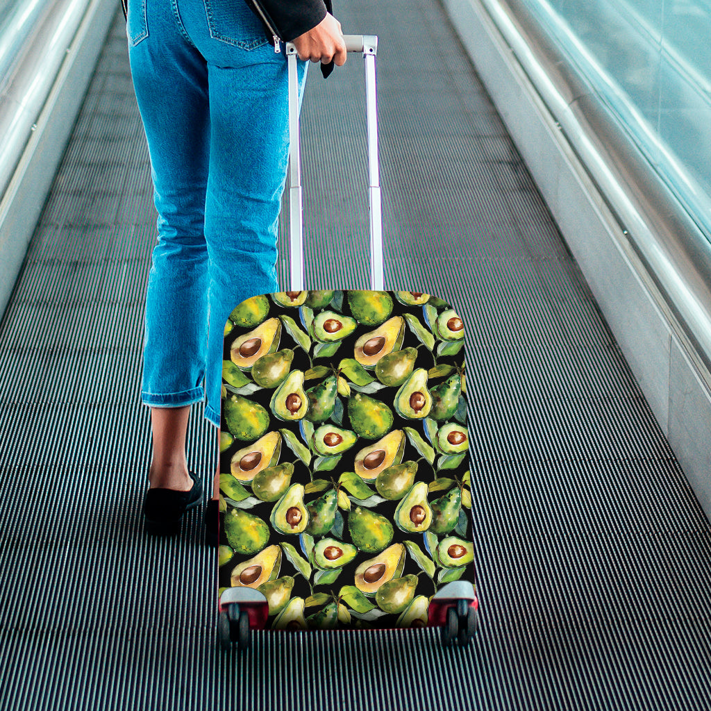 Watercolor Avocado Print Luggage Cover