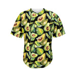 Watercolor Avocado Print Men's Baseball Jersey