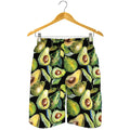 Watercolor Avocado Print Men's Shorts