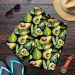 Watercolor Avocado Print Men's Shorts