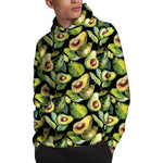 Watercolor Avocado Print Pullover Hoodie