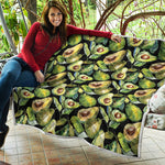 Watercolor Avocado Print Quilt