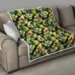Watercolor Avocado Print Quilt