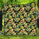 Watercolor Avocado Print Quilt