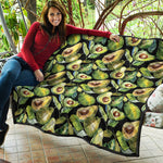 Watercolor Avocado Print Quilt