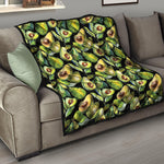 Watercolor Avocado Print Quilt
