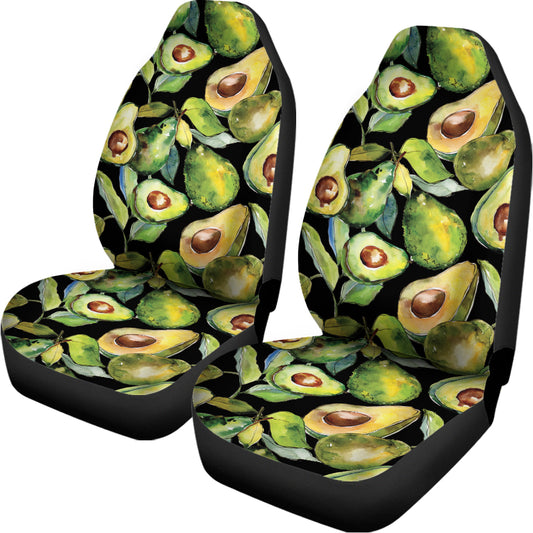 Watercolor Avocado Print Universal Fit Car Seat Covers