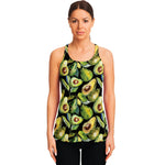 Watercolor Avocado Print Women's Racerback Tank Top